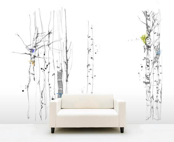 Ağaçlı duvar kağıdı