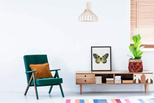 iç dekorasyonda kelebek deseni