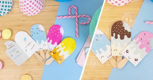 yaz temalı kendin-yap davetiye