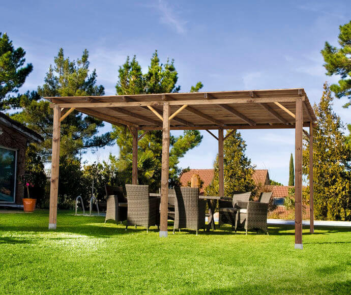 Dikdörtgen şeklinde basit çardak kurmak