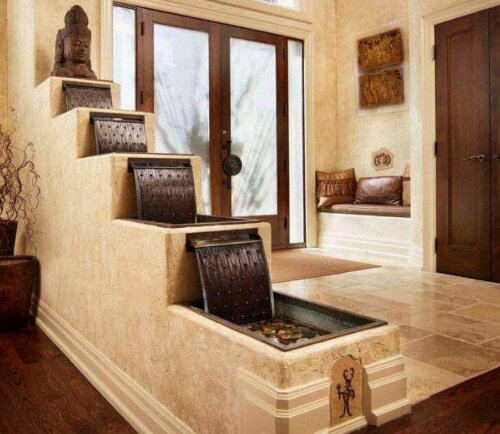 ev içi dekoratif şelale