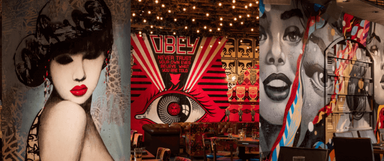 Duvarlara çizilmiş kadın tabloları