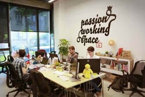 Yüksek tavanlı ortak çalışma alanları