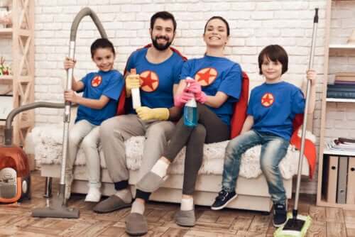 temizlik bitiren aile